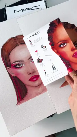 Finally I can see results. Face charts for @maccosmetics  🥰🥰🥰 #creativemakeup #makeup #watercolor #drawingportrait