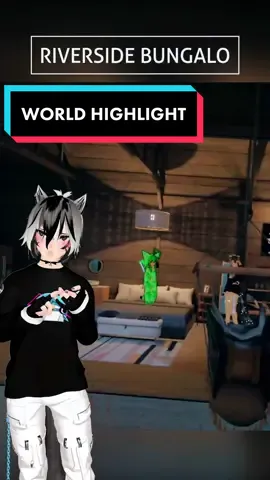 WORLD NAME: Riverside Bungalow #VRChat #vrchatcommunity #VR #vrchatmemes #pov