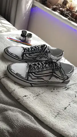 Neat cartoon themed vans 👨🏻‍🎨 What should I try next?  These turned out pretty well I'd say considering I haven't drawn since art college 😅 I used Angelus paints & finisher, oh and shoutout to the £1 set of brushes (awful to use, couldn't get thinner fine strokes rip)  #DIY #diyproject #diyfashion #sneakers #shoes #vans #customshoes #customsneakers #clothes #clothing #foryou #foryoupage #fyp #animaljam #painting #art #drawing #anime #manga