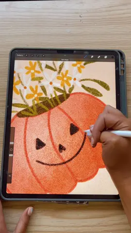 #procreate #procreateapp #fall #pumpkinspice #pumpkin #hocuspocus #applepencil #seamlesspattern