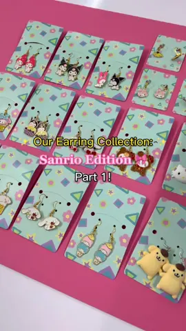 sanrio for days💘 #earrings #jewlery #sanrio #hellokitty #mymelody #kuromi #foryou