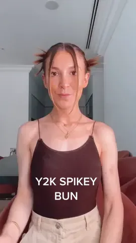 Serving Y2K realness 💥 ig: @themanestyle #igkhair #spikybun #hairtutorial #y2k #hairstyle