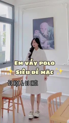 Váy sơ mi dáng polo chưa bao giờ hết hot cả các nàng ơi. Em váy siêu siêu dễ mặc này về được số lượng ít thui các bác nhá. 🥰🥰#shopchambi #thoitrangnuchambi #vaypolo #xuhuong 