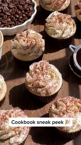Tiramisu cupcakes from my cookbook Petite, Pretty & Piped dropping December 13! #cookbook #cookbookauthor #cookbookrecipe #tiramisu #tiramisucupcake