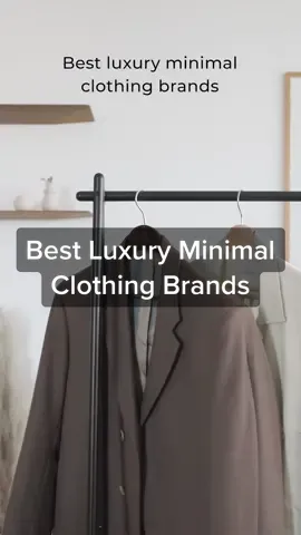 Top 4 luxury clothing brands for a minimal style 👌 #fashion #outfits #styletips