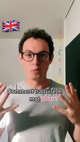 Pour = FOR ? TO ? Lequel ?!!! 👨‍🏫 #british #prof #professeur #anglais #coursdanglais #college #traduction #grammaire #english #pourtoi