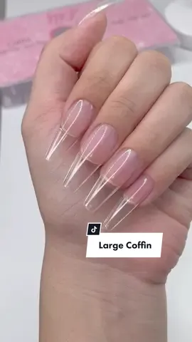 Large Coffin ✨#fypシ #nails #gelnails #gelxnails #nailzkatkat #diynailsathome