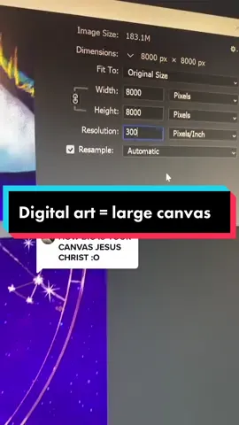 Replying to @Maria Boggess i like making digital paintings on large canvases #digitalart #photoshopart #largecanvas