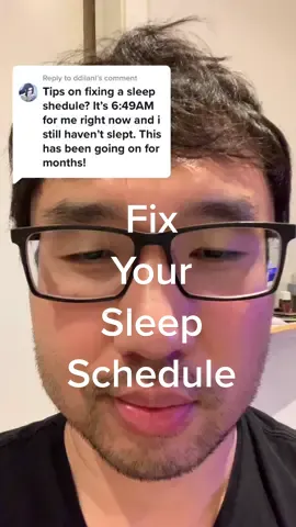 Replying to @ddilanl how to fix your sleep schedule