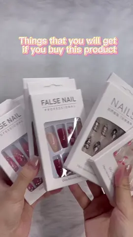 Check it out na✨ each box 24pcs fake nails with free glue + jelly gum + tools ✨ SUPER AFFORABLE ✨#DIY #fingerstyle #24pcsfakenail #fypシ #longnails #shortnails #applyfakenails #artnail #nailarts #easydiy #miminail #fakenailsph