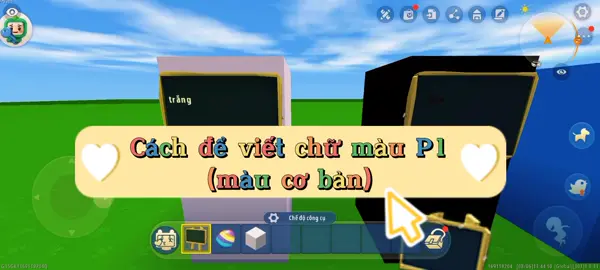 Cách viết chữ màu trong MiniWorld #miniworld #miniworldblockart #miniworldvn #chuotyoukan