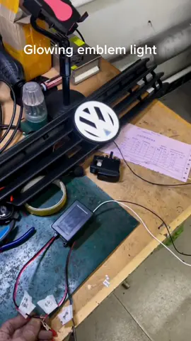 Diy Automotive glowing emblem for Volkswagen,How do you think the light#volkswagen #vw #passat #golf #cc #volkswagen #cartiktok #foryou