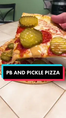 The Jacked Cibs Pizza! Three of my favorite things in one! #pizzalover #picklelover #peanutbutter #pizzapizza #weirdfoodcombos