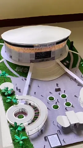 Monochromatic Miniature of Philippine Arena 🏟 #fyp #architecture #arkistudent #arki #miniature #tipsandtricks #vistech