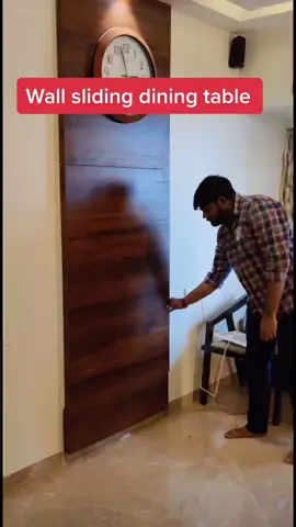 This is a video of a wall sliding dining  table. They also have wall sliding beds, desk, and many more. Im not sure what company made this product but you can purchase wall sliding products on amazon.com or wayfair.com. Prices range fron $30-200 depending on the product and brand. #33333 #tlm #tlmnews #Tech #technology #viral #viral #fyp #foryou #foryoupage #techtok #innovation #innovative #genius #amazon #amazon #wayfairfinds
