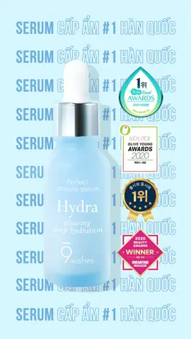 Mở khoá ẩm mượt cho làn da căng mọng cùng Hydra Skin Ampule Serum. #9wishesvietnam #9wishes #ampule #serum
