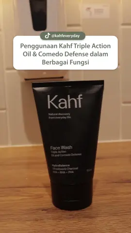 Buat yang masih bingung, berikut cara penggunaan Kahf Triple Action Oil and Comedo Defense dalam berbagai fungsi! #kahfeveryday #JalanYangKupilih #facewashpria #tripleaction