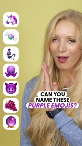 Can you name these 🍆😈💜Purple💜😈🍆 emojis? #learnenglish #vocabulary #englishchallenge #LearnOnTikTok