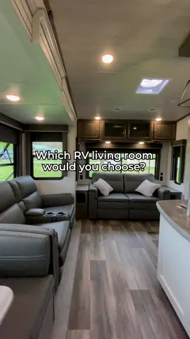 1, 2, 3, or 4? 🛋 #campingworld #rvtok #livingroom #fifthwheel
