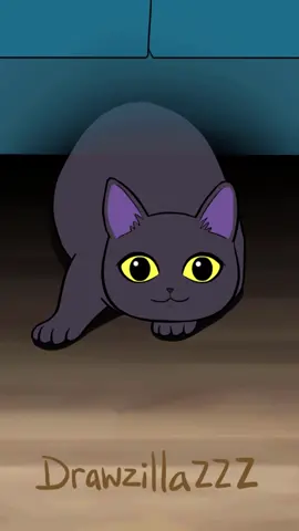 Sneak atteck 🐾 #blackcat #cutecat #tiktokanimation #animated #fyp