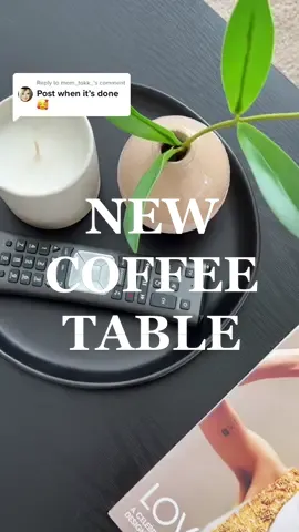 Replying to @mom_tokk_ new coffee table & decor is all set! 😍 #coffeetable #coffeetabledecor #livingroomdecor #homedecor