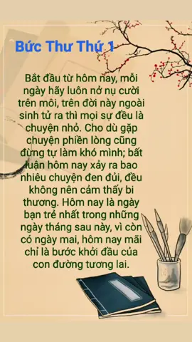 Bức thư đầu tiên gửi đến chính mình, hãy bắt đâif một ngày mới đầy năng lượng nhé.. #999lathu_guichinhminh#thuguichinhminh