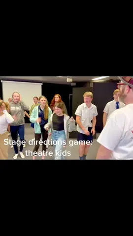 Theatre kids having fun: stage directions game #actingupyouththeatreacademy #actingupyouththeatre #theatrekids #dramagames #theatrenerds #sunshinecoast #theatrekid #theatrefun #youngactors