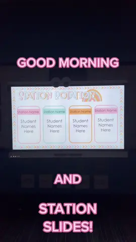 Disco balls make everything better🪩!! Good Morning and Station slides make the day a whole lot easier #teacher #rainbow #teachersoftiktok #teacherlife #iteach #classroomdecor #classroommanagement #nourisheveryyou #powerpointhacks #smallgroupinstruction #smallgroup