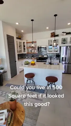 could you live in a 500 Sq. ft. home if it looked this good? 🙌 it's all about the designed by windows and high ceilings really brighten this place up. #tinyhome #tinyhouse #newconstruction