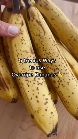 5 genius ways to use overripe bananas! 🍌#bananas #foodtips #nowaste #foodhacks #mugcake 