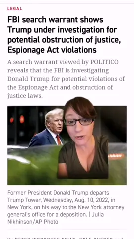 The unsealed warrant of the FBI search of Mar-a-lago was potentially due to espionage act violations #breakingnews #fyp #trending