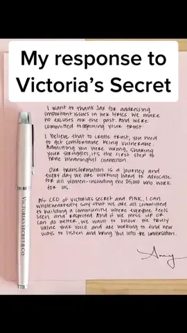 My response to Victoria’s Secret.  The floor is yours….                                   #victoriassecret #inclusivity #speakyourmind