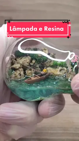 Fiz essa arte com Resina dentro dessa Lâmpada, lindona né? 😍🙈