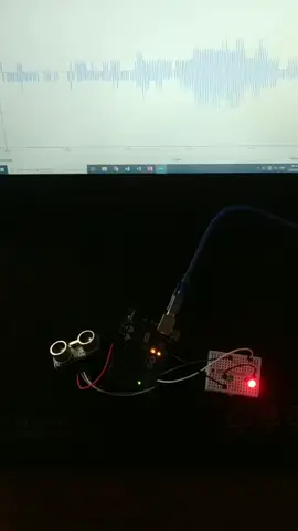 Sensor de ultrasonido #electronics #ultrasonic #arduino #led #plotter