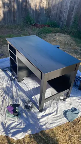 #DIY #diyproject #Love #black #desk #vanity #dimonds #tinker #tinkerbell #lovetobuild #lovetorepair #spraypaint #indoorpaint #sandingbyhand #sanding  $20 #dollarfind #onetwostep #viral #tiktok