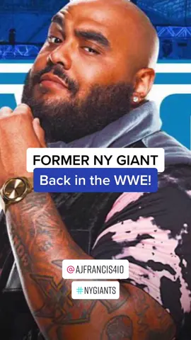 Former New York Giant AJ Francis AKA Top Dolla made his return to the WWE last night @ajfrancis410 🔝💴  #giants #nygiants #newyorkgiants #WWE #smackdown #topdolla