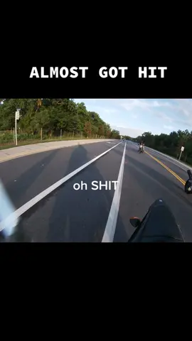 thought he was trying to drift to a stop but he was actually panicking😂 #motorcycle #closecall #nearacccident #biker #groupride #crash #wreck