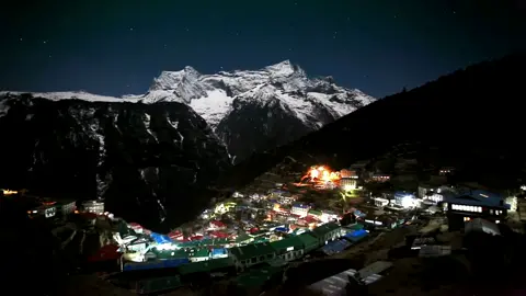 Namche Bazaar At Night. #namchebazzar #namche #nightview #everestbasecamptrek #trekking #trekkinginnepal #himalayas #mountain #nepal #trekwithsali