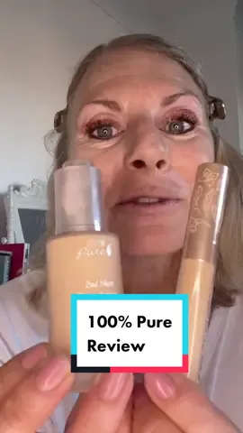 Makeup review of @100percentpure 2nd Skin Foundation and Concealer #100percentpure #makeupreview #makeup  #beauty #fyp