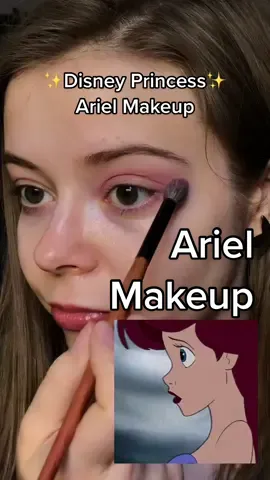 Disney Princess Ariel Inspired Makeup ✨ #disney #disneymakeup #littlemermaid #arielmakeup #fyp
