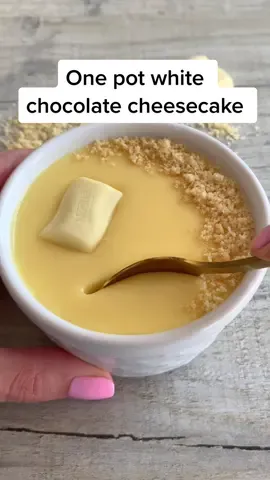 One pot white chocolate cheesecake with 6-ingredients #cheesecake #whitechocolate #food #EasyRecipe
