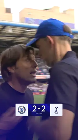 IT'S KICKING OFF AGAIN!! TUCHEL AND CONTE!!! The managers go to shake hands and there are words exchanged. Anthony Taylor is straight over to give both managers red cards!!! Another Battle at the Bridge!!!