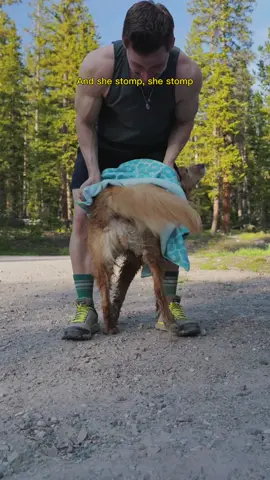 “Does she stomp when you dry her off?”