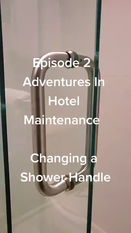 how to install a shower handle on a glass door #livinthathotellife #livinthatmaintenancelife #shower #DIY #glassdoorhandle 