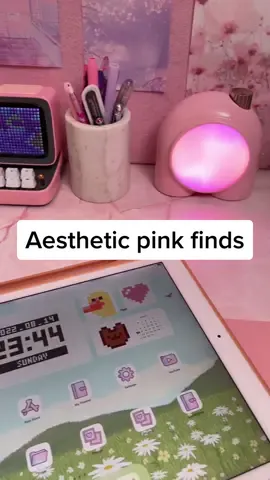 Love this cute little light from @Divoom_official #desksetup #pinkaesthetic #deskaesthetic #amazonfinds #unboxing #kawaiiaesthetic #amazonfinds2022 #divoom