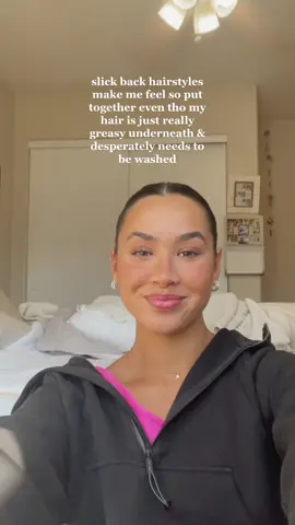 goin on day 5 hair 🤝 #hairstyle #slickbackponytail #fypシ