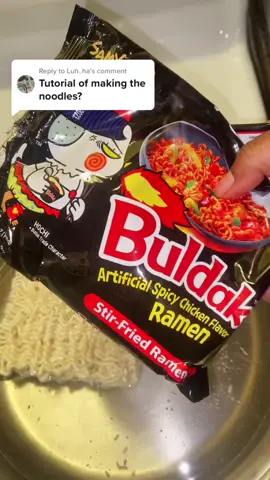 Replying to @Luh..ha Tutorial Of Making Noodles ! #fyp #spicy #buldakramen #tutorial