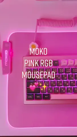 Pink RGB Mousepad gifted by @moko.direct  💕✨  This pink rgb mousepad is perfect for all my pink rgb lovers. It has 15 lighting modes 11 static colors and 4 dynamic modes. I am so pleased that they have pink and hot pink rgb colored options.  The dimensions are 32.09x12x0.16 inch with a 4mm non-slip rubber base. The color is named “cherry pink” but it’s the perfect shade of pink. Unlike other rgb mousepads I’ve tried this one has a  extra usb 2.0 port that’s able to read data.  Overall I love the rgb light options however it’s a little small for my desk. It perfect for those who have medium sized desks and want some cute rgb in their setup. It’s currently priced at $26.99 on Amazon 💕  ❣️link to this product is in my Bio or Amazon store front under “desk mats”❣️  ✨💕Follow me on my socials!💕✨ 💕TikTok: @insomiicat ✨YouTube: @insomicat 🎀Instagram (main): @insomicat ✨Instagram (backup): @insomiicat  #️⃣  #keyboard #customkeyboard #mechanicalkeyboard #pinkpcsetup #pinkkeyboard #pinkpc #pinkgaming #pinkpcgaming #pcgaming #kawaiigaming #kawaiigamer #pcgamingsetup #kawaii #kawaiipc #pcsetup #GamerGirl #gamingcommunity #gamer #girlgamer #gamingcontent #kawaiiaestectic #kawaiigirlgamer #desksetup #pcmasterrace