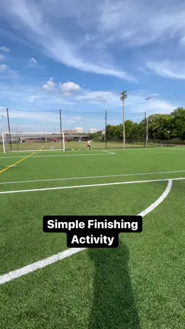 Simple finishing activity — do 6-8 balls x4-5 rounds. #profootballer #soccertraining #prosoccerplayer #soccerdrills #fyp