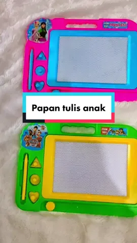 Papan Tulis Magnet Mainan Edukasi Anak merupakan mainan edukasi anak berbahan plastik berupa papan tulis magnet yang didesain fun & playful untuk anak usia 1-7 tahun.  Dilengkapi alat tulis dan telah berstandar SNI sehingga aman digunakan Dapat dihapus dan aman digunakan  Berbahan materi yang aman bagi anak Mengasah imajinasi dan daya pikir anak Cocok untuk anak usia 3 tahun keatas Bersertifikat SNI sehingga aman bagi anak - anak  Ukuran 30 x 20 cm #papantulisanak #fypシ゚viral #fyp #MenjadiIndonesia #anakcerdasindonesia #papantuliskekinian